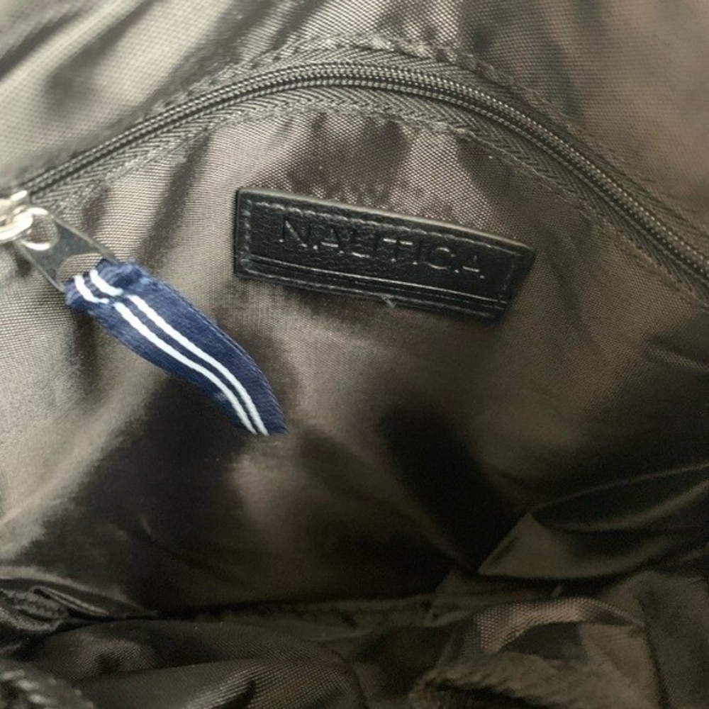 Nautica Black Nylon Captain's Quarters Hobo Crossbody Travel Bag NWT - Picture 7 of 9